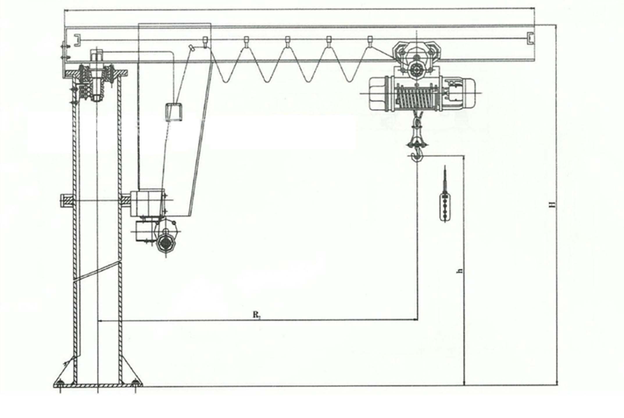 BZD型起重機(jī)，懸臂吊，懸臂起重機(jī)，定柱式起重機(jī)，起重機(jī)，定柱式懸臂起重機(jī)，定柱式懸臂吊<m met-id=26 met-table=product met-field=keywords></m>